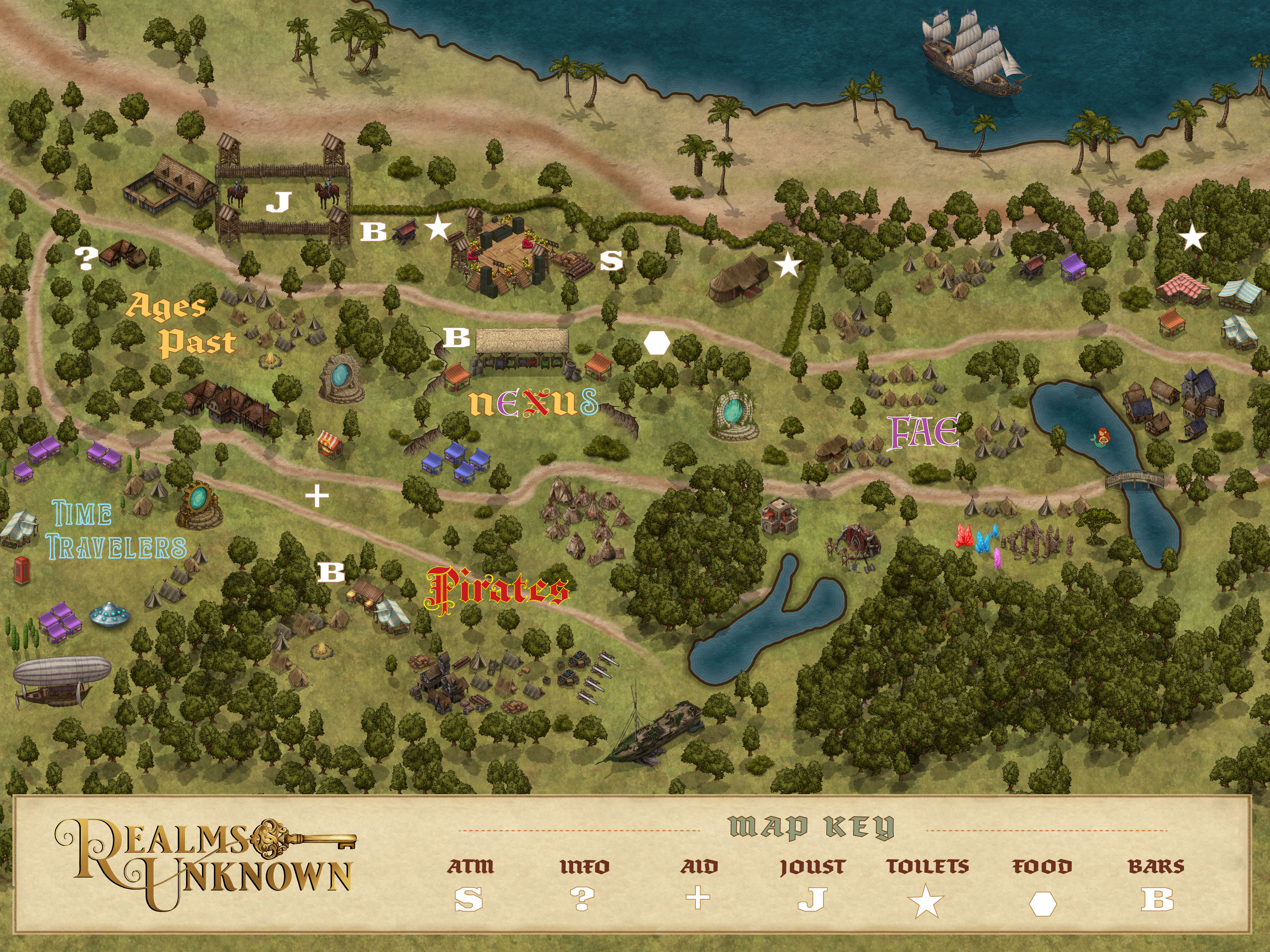 Realms Unknown Festival Grounds Map